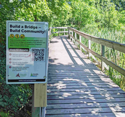 Help bridge the accessibility gap at Chapman Mills Conservation Area
