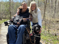 Mike Nemesvary and his partner Mary Anne McPhee at Baxter Conservation Area.